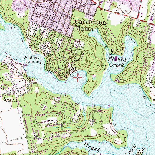Topographic Map of Rock Cove, MD