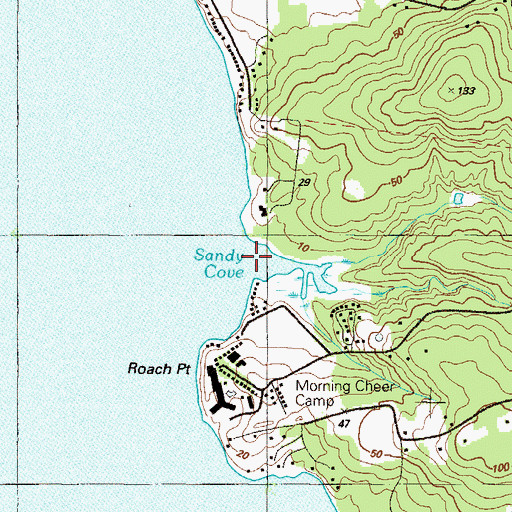 Topographic Map of Sandy Cove, MD
