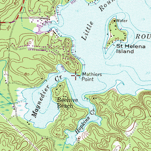 Topographic Map of Maynadier Creek, MD