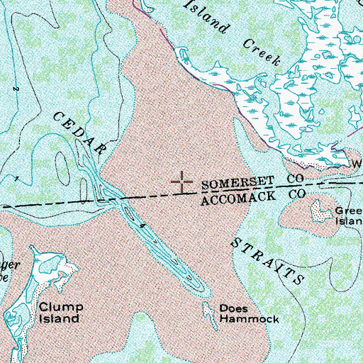 Topographic Map of House Island, MD