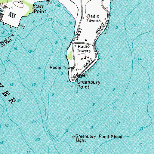 Topographic Map of Greenbury Point, MD