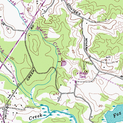 Topographic Map of Frog Haven, MD