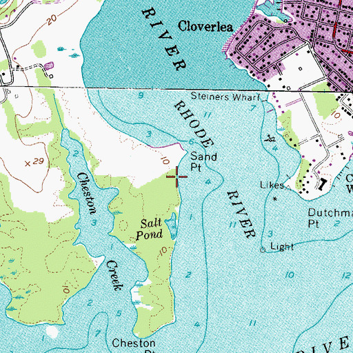 Topographic Map of Fresh Pond, MD