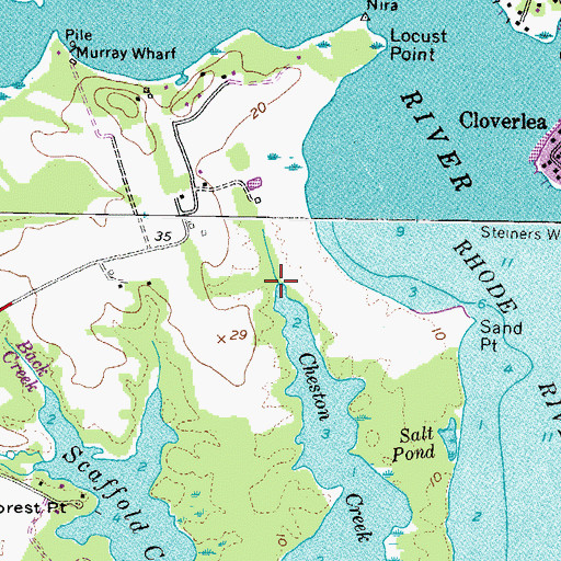 Topographic Map of Gross Creek, MD