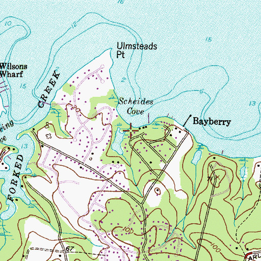 Topographic Map of Scheides Cove, MD