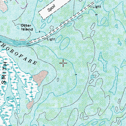 Topographic Map of Thorofare Island, MD