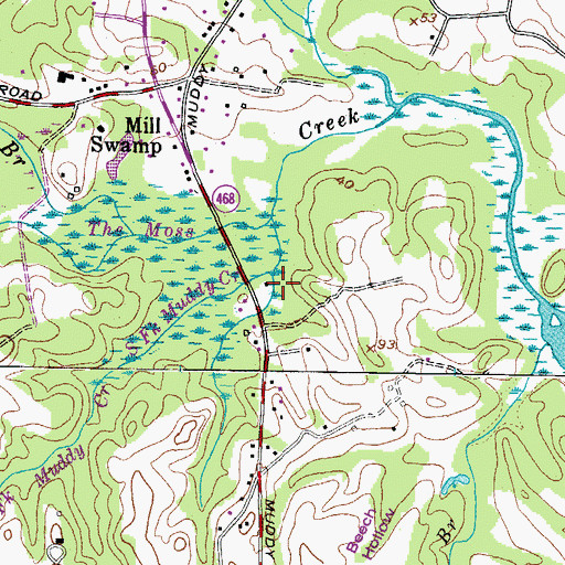 Topographic Map of Rainy Day Branch, MD