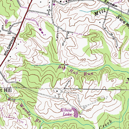 Topographic Map of Race Horse Run, MD