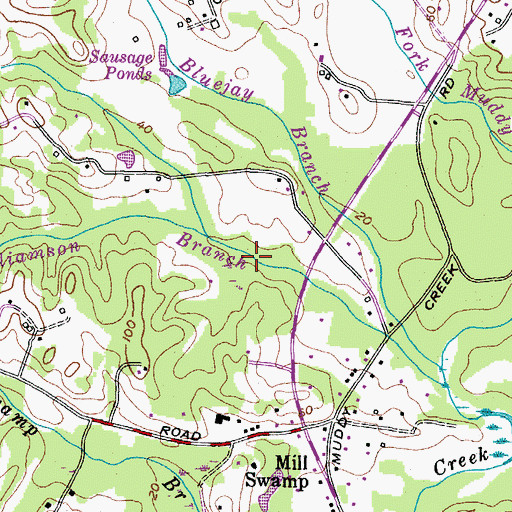 Topographic Map of Skinny Pond, MD
