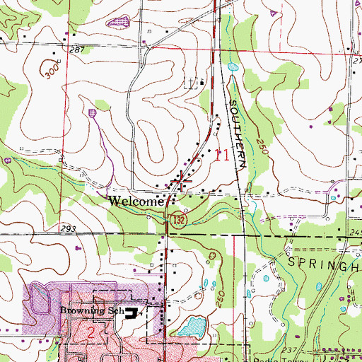 Topographic Map of Welcome, AR