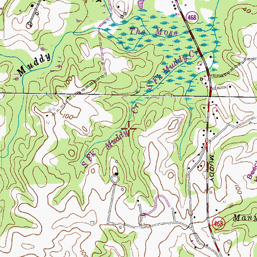Topographic Map of Hunter Hollow, MD