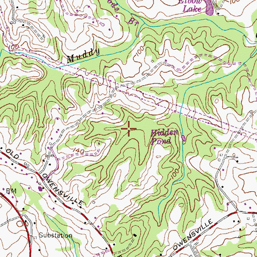 Topographic Map of Locust Branch, MD