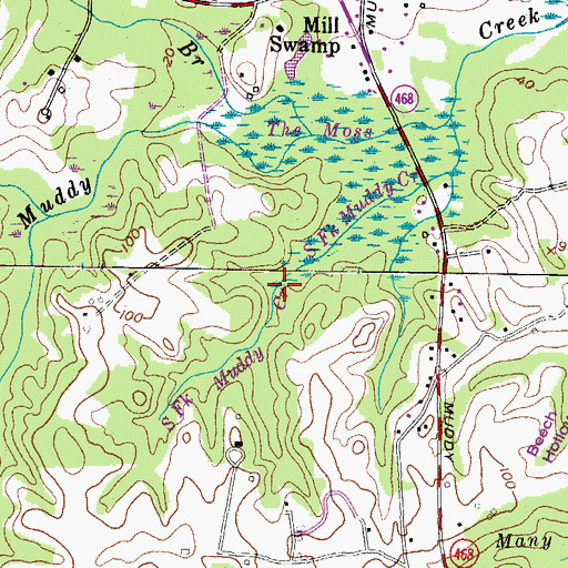 Topographic Map of Dry Valley, MD