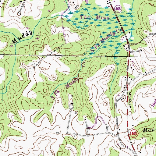Topographic Map of Paulownia Branch, MD