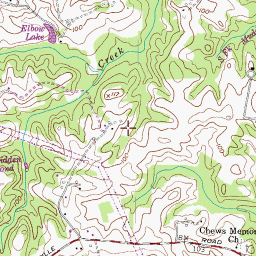 Topographic Map of Period Pond, MD
