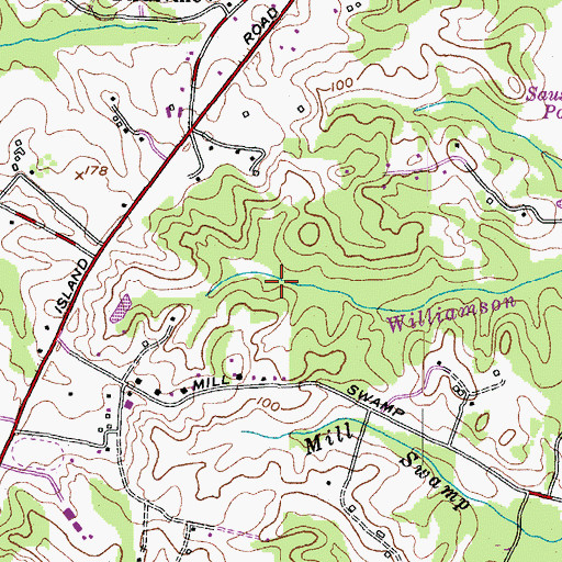Topographic Map of Old Farm Branch, MD