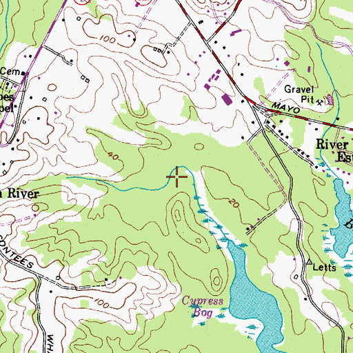 Topographic Map of Nettlefold Branch, MD