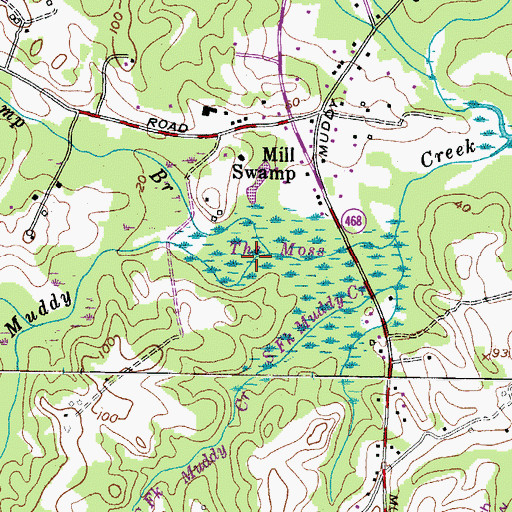 Topographic Map of The Mess, MD