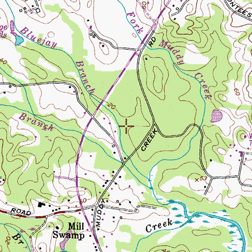 Topographic Map of Pollution Run, MD