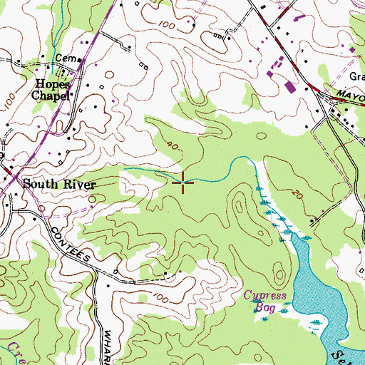 Topographic Map of White Pine Run, MD