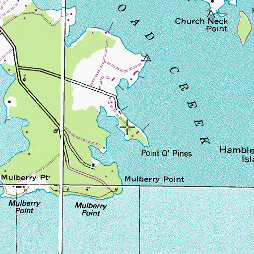 Topographic Map of Point O' Pines, MD