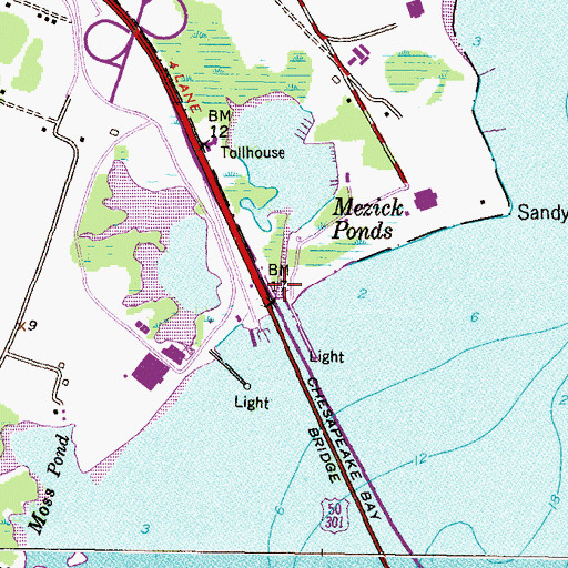 Topographic Map of Shorts Creek, MD