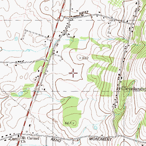 Topographic Map of Appletown, MD