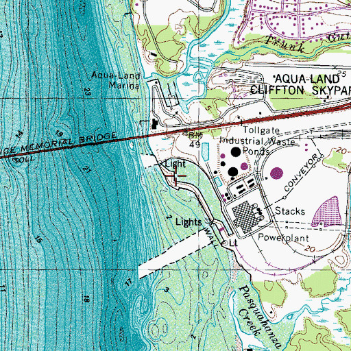 Topographic Map of Laidlow Ferry, MD