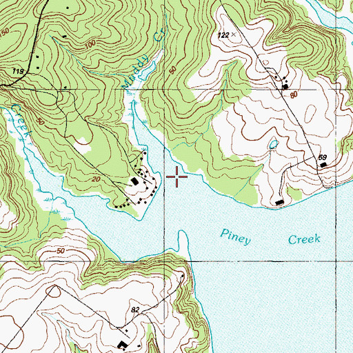 Topographic Map of Muddy Creek, MD