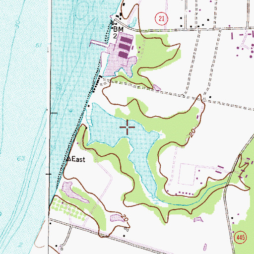 Topographic Map of Bramble Lake, MD