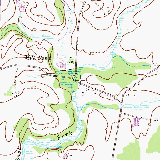 Topographic Map of Fanels Branch, MD