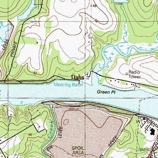 Topographic Map of Dans, MD