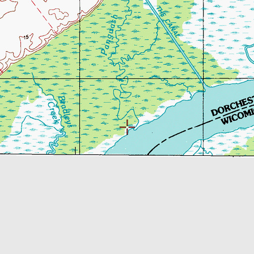 Topographic Map of Panguash Creek, MD