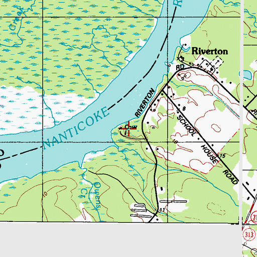 Topographic Map of Cow Island, MD