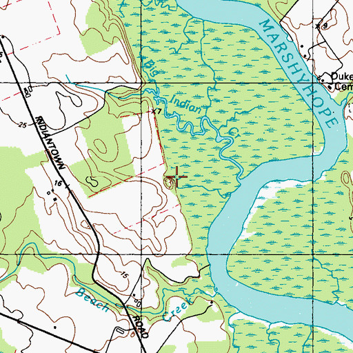 Topographic Map of Camp ESPA, MD