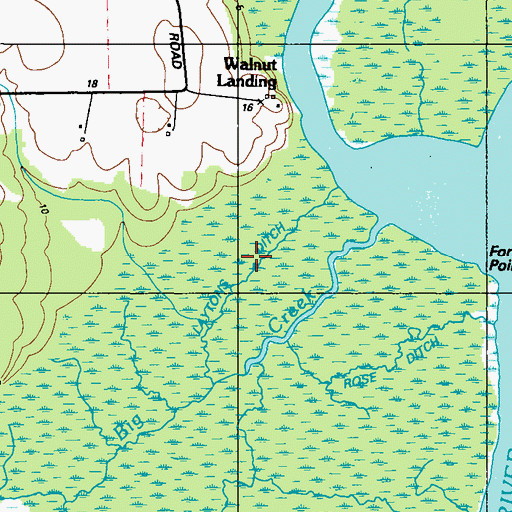 Topographic Map of Laytons Ditch, MD