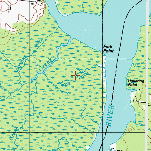 Topographic Map of Rose Ditch, MD