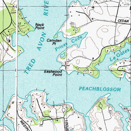 Topographic Map of Eastwood Point, MD
