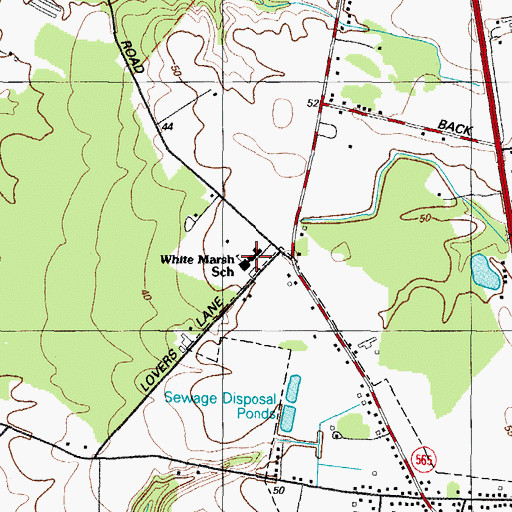 Topographic Map of White Marsh Elementary School, MD