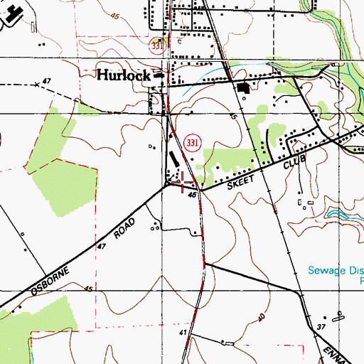Topographic Map of Mission School, MD