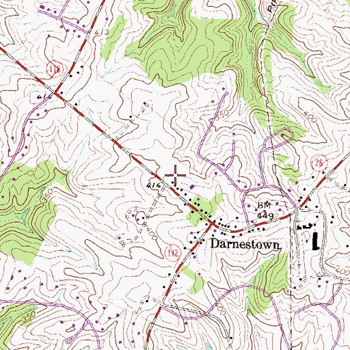 Topographic Map of Cliff Bland Recreation Area, MD