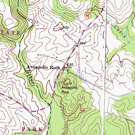 Topographic Map of Annapolis Rock, MD