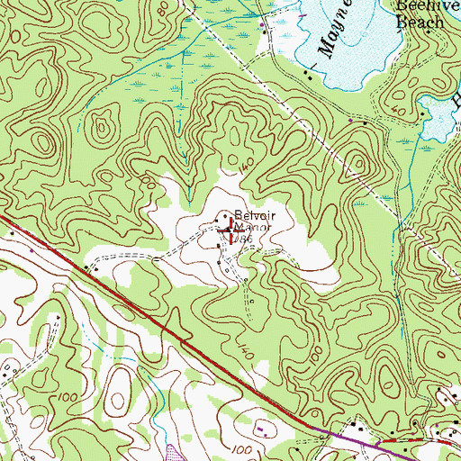 Topographic Map of Belvoir Manor, MD
