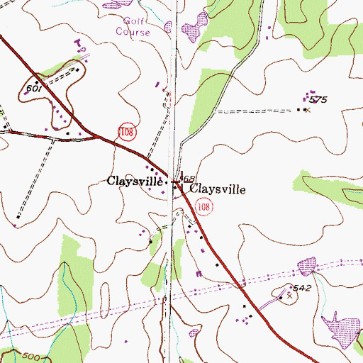 Topographic Map of Claysville, MD