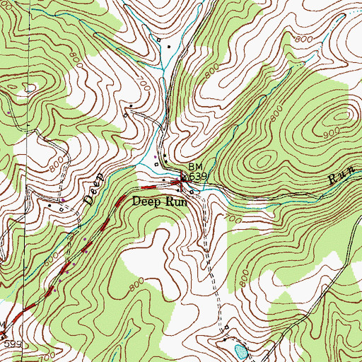 Topographic Map of Deep Run, MD