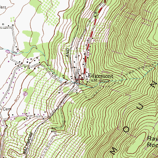 Topographic Map of Edgemont, MD