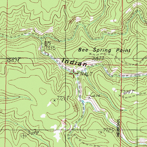 Topographic Map of Hole-in-the-Rock Canyon, AZ
