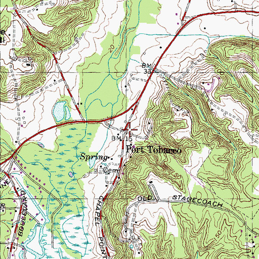 Topographic Map of Port Tobacco, MD
