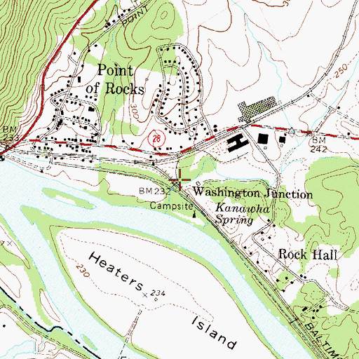 Topographic Map of Washington Junction, MD