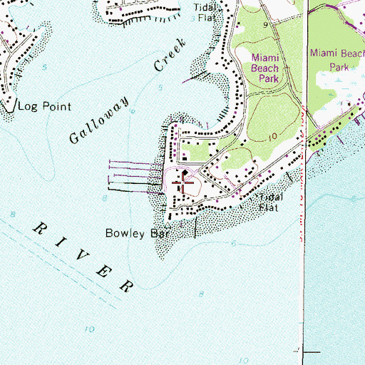 Topographic Map of Bowley Bar, MD